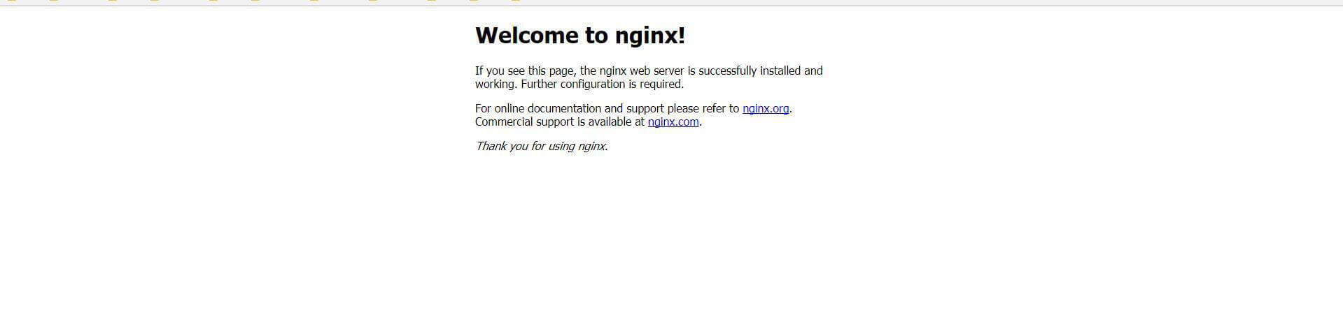 welcome to nginx